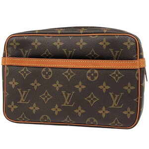 Louis Vuitton Compigne Clutch Bag Monogram Brown